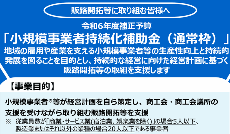 小規模事業者持続化補助金